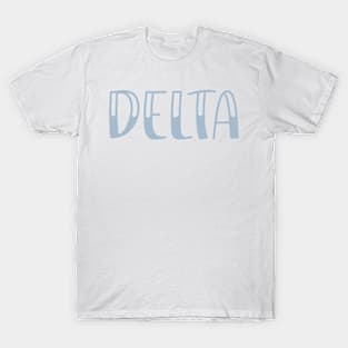 Light Blue Delta Letter T-Shirt